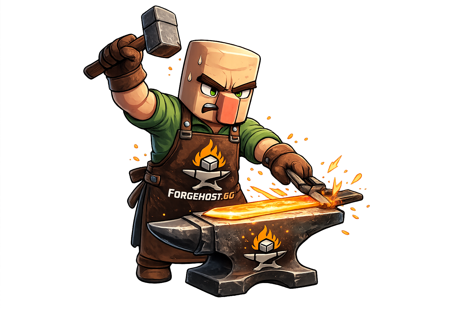 Minecraft character — ForgeHost hero visual